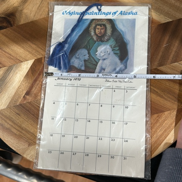 New in Plastic 1970 Original Paintings of Alaska Calendar - Picture 7 of 7